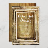 フレーム素朴バーンウッドリハーサルディナー招待状 招待状 (正面/裏面)