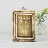 フレーム素朴バーンウッドリハーサルディナー招待状 招待状 (スタンド正面)