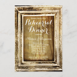 フレーム素朴バーンウッドリハーサルディナー招待状 招待状