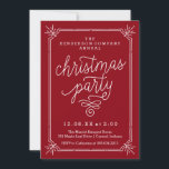 フレーム素朴年間クリスマスパーティー招待状 招待状<br><div class="desc">共有の詳細あなたのビジネスや家族のための年間のクリスマスパーティークラフトの背景と手描きフレームを特徴とするこのカクテルパーティの招待状と。</div>