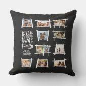 フレーム素朴白/黒の愛はファミリID1015 クッション (正面)