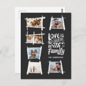 フレーム素朴白/黒フォトコラージュID1015 ポストカード (正面/裏面)