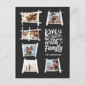 フレーム素朴白/黒フォトコラージュID1015 ポストカード (正面)