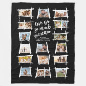 フレーム素朴白/Blk Love Ya Grandpa ID1015 フリースブランケット (正面)