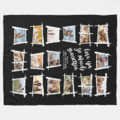 フレーム素朴白/Blk Love Ya Grandpa ID1015 フリースブランケット (正面(横))