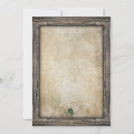 フレーム素朴魚釣りルアー招待状 招待状 (裏面)