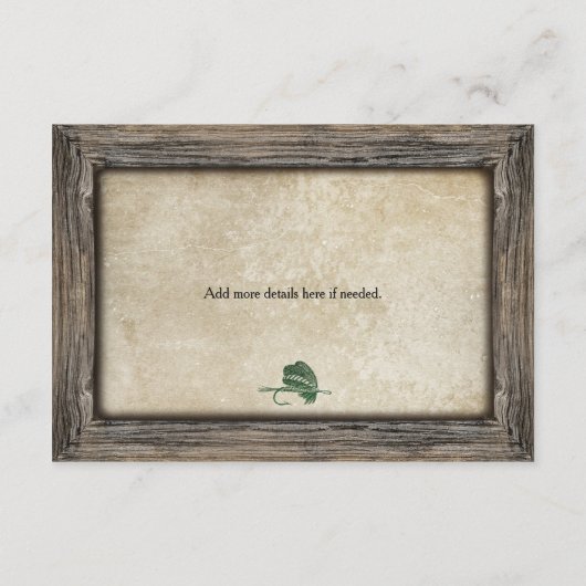 フレーム素朴魚釣りルアー詳細挿入カード エンクロージャーカード (裏面)