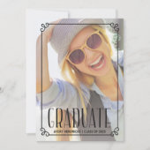 フレーム素朴 |フォト卒業パーティー招待状 招待状 (正面)