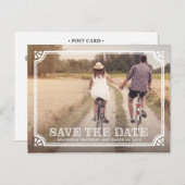 フレーム素朴 | 日付ポストカードの保存 案内ポストカード (正面/裏面)