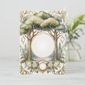 フレーム結婚フローラファンタジーロマンチック 招待状 (スタンド正面)