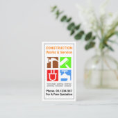 フレーム縁ど建築手利道具 名刺 (スタンド正面)