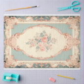 フレーム花模様002 薄葉紙 (クラフト)