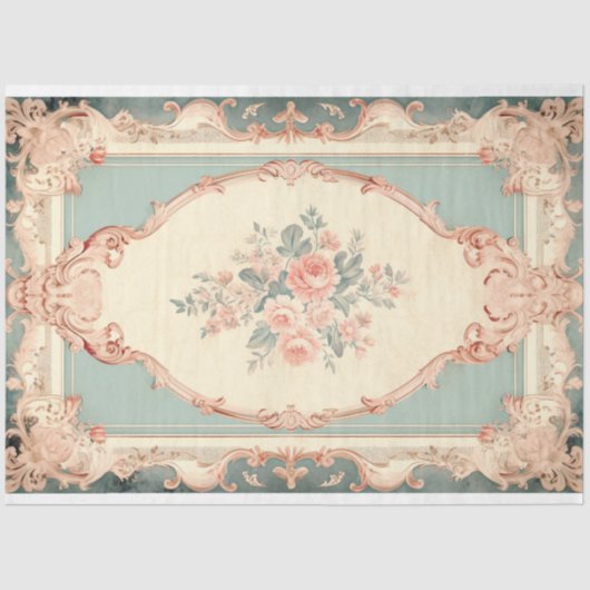 フレーム花模様002 薄葉紙 (正面)