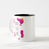 フレーム芸術的独自の2トーンコーヒーマグを作成 ツートーンマグカップ (正面左)