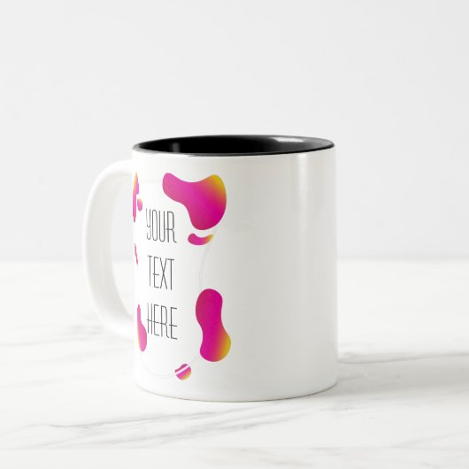 フレーム芸術的独自の2トーンコーヒーマグを作成 ツートーンマグカップ (正面左)