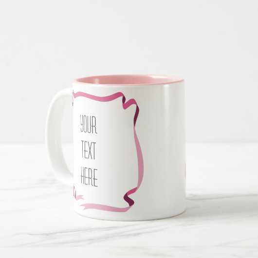 フレーム芸術的独自の2トーンコーヒーマグを作成 ツートーンマグカップ (正面左)