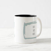 フレーム芸術的独自の2トーンコーヒーマグを作成 ツートーンマグカップ (正面右)