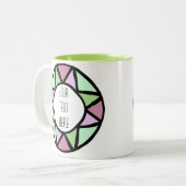 フレーム芸術的独自の2トーンコーヒーマグを作成 ツートーンマグカップ (正面左)