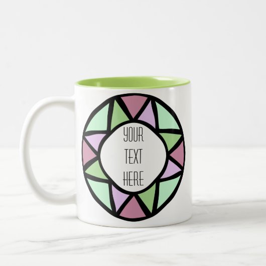 フレーム芸術的独自の2トーンコーヒーマグを作成 ツートーンマグカップ (左)