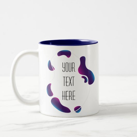 フレーム芸術的独自の2トーンコーヒーマグを作成 ツートーンマグカップ (左)