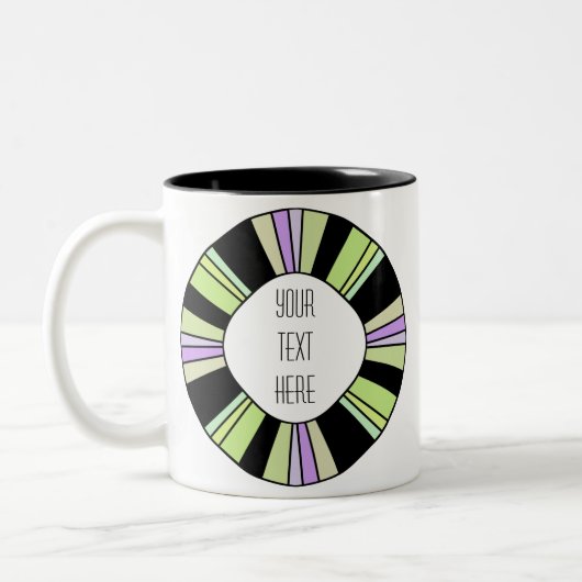 フレーム芸術的独自の2トーンコーヒーマグを作成 ツートーンマグカップ (左)