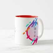 フレーム芸術的独自の2トーンコーヒーマグを作成 ツートーンマグカップ (正面右)