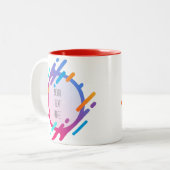 フレーム芸術的独自の2トーンコーヒーマグを作成 ツートーンマグカップ (正面左)