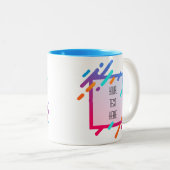 フレーム芸術的独自の2トーンコーヒーマグを作成 ツートーンマグカップ (正面右)