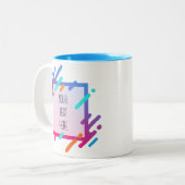 フレーム芸術的独自の2トーンコーヒーマグを作成 ツートーンマグカップ (正面左)