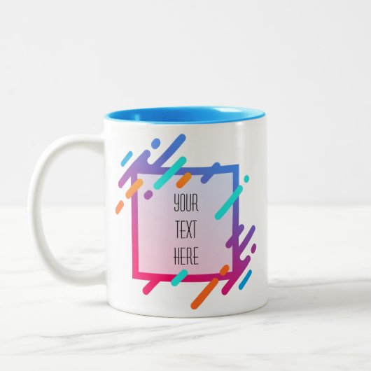 フレーム芸術的独自の2トーンコーヒーマグを作成 ツートーンマグカップ (左)