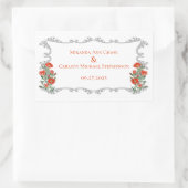 フレーム華美とフローラ結婚のステッカー 長方形シール (バッグ)