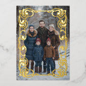 フレーム華美と写真 箔シーズンカード (正面)