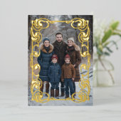 フレーム華美と写真 箔シーズンカード (立ち正面)