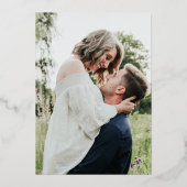 フレーム華美エレガントフォト結婚のバラ金ゴールド 箔招待状 (裏面)