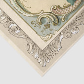 フレーム華美フランスのヴィンテージ花売りバラ 薄葉紙 (詳細)