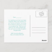 フレーム華美結婚の感謝はがき ポストカード (裏面)