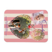 フレーム華美3 Photo 1stクリスマスマイルストーンカード マグネット (横)