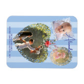 フレーム華美3 Photo 1stクリスマスマイルストーンカード マグネット (横)