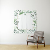 フレーム葉の水彩背景 タペストリー (インサイチュ(横))