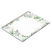 フレーム葉の水彩背景 ノートブック (左側)