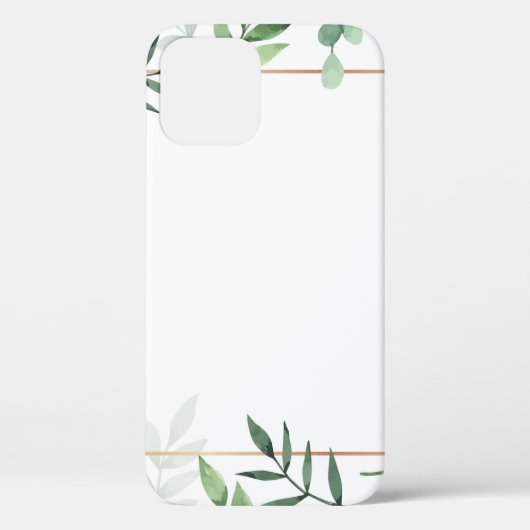 フレーム葉の水彩背景 Case-Mate iPhoneケース (裏面)