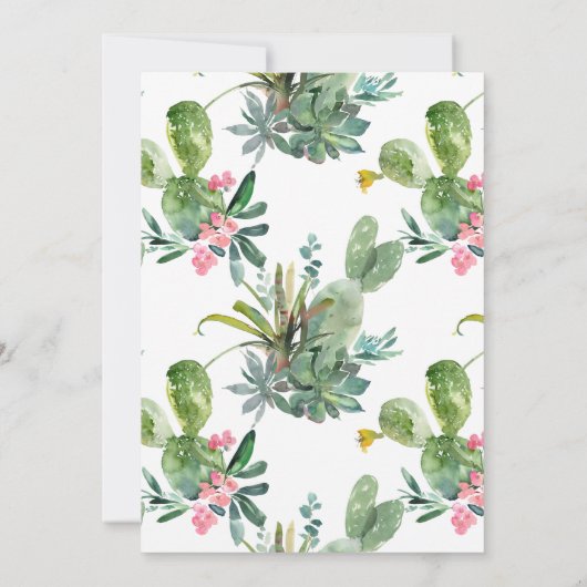 フレーム金ゴールドボホサボベビーシャワー招待状 招待状 (裏面)