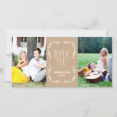 フレーム離れ結婚サンキューカード工芸 サンキューカード (正面)