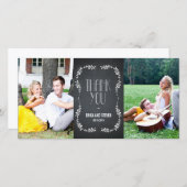 フレーム離れ結婚サンキューカードChalkboard サンキューカード (正面/裏面)