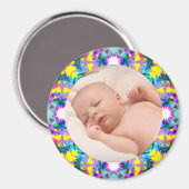 フレーム鮮やか新しい祖父母のギフトベビー写真 マグネット (正面/裏面)
