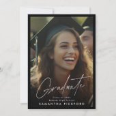 フレーム2写真高校2024卒業 案内状 (正面)