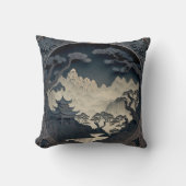 フレーム3D横向中国のきグレー装飾用クッション クッション (正面)