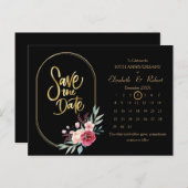 フレーム50周年記念結婚日付カレンダー 案内ポストカード (正面/裏面)