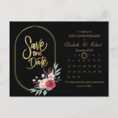 フレーム50周年記念結婚日付カレンダー 案内ポストカード (正面)