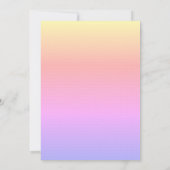 フレーム&ダイヤモンド付きピーチイメージブライダルシャワー 招待状 (裏面)